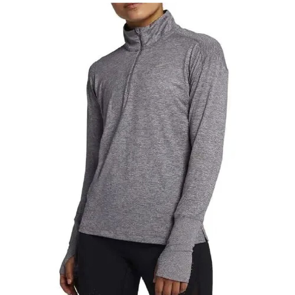 NIKE Women’s Element 1/2 Zip Running Top Smoke Grey CU3220 084 - XXL New